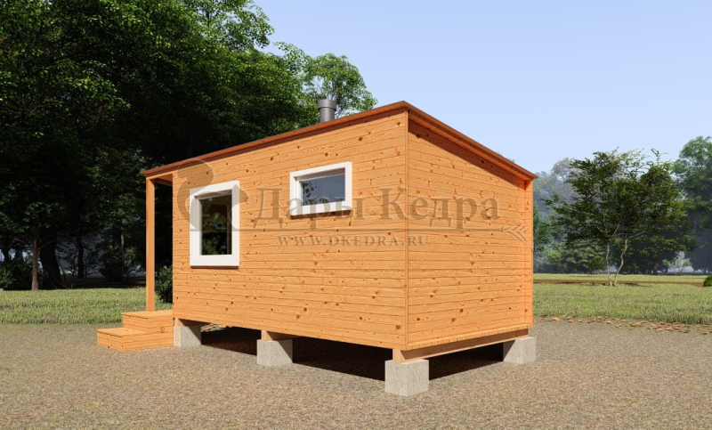 Каркасно-щитовая баня из кедра «Сканди»